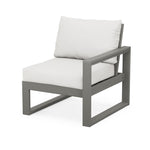 POLYWOOD® EDGE 4-Piece Modular Deep Seating Set - Slate Grey/Natural Linen