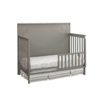Emery Convertible Panel Crib with Toddler Guard Rail Package - Grey