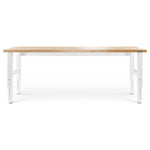 Gladiator Hammered White 8' Adjustable Height Hardwood Workbench - GAWB08HWGW