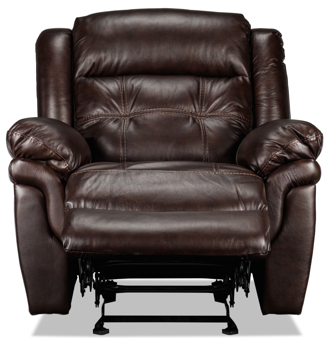 Cooper Leather Rocker Recliner - Brown