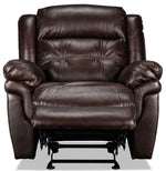 Cooper Leather Reclining Sofa and Recliner Set - Brown