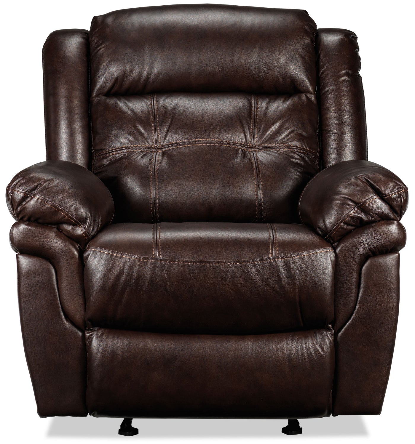 Cooper Leather Rocker Recliner - Brown