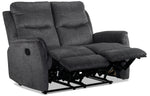 Grayson Reclining Sofa, Reclining Loveseat and Recliner Set - Charcoal