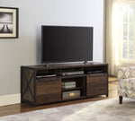 Farmhouse TV Stand - Rustic Oak, Walnut