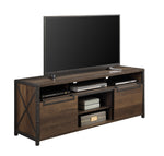 Farmhouse TV Stand - Rustic Oak, Walnut