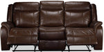 Scorpio Reclining Sofa with Drop Tray - Whiskey Brown