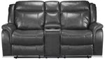 Scorpio Reclining Loveseat with Console - Grey