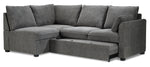 Portland 3-Piece Sectional with Right-Facing Pop-Up Bed - Grey