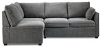 Portland 3-Piece Sectional with Right-Facing Pop-Up Bed - Grey