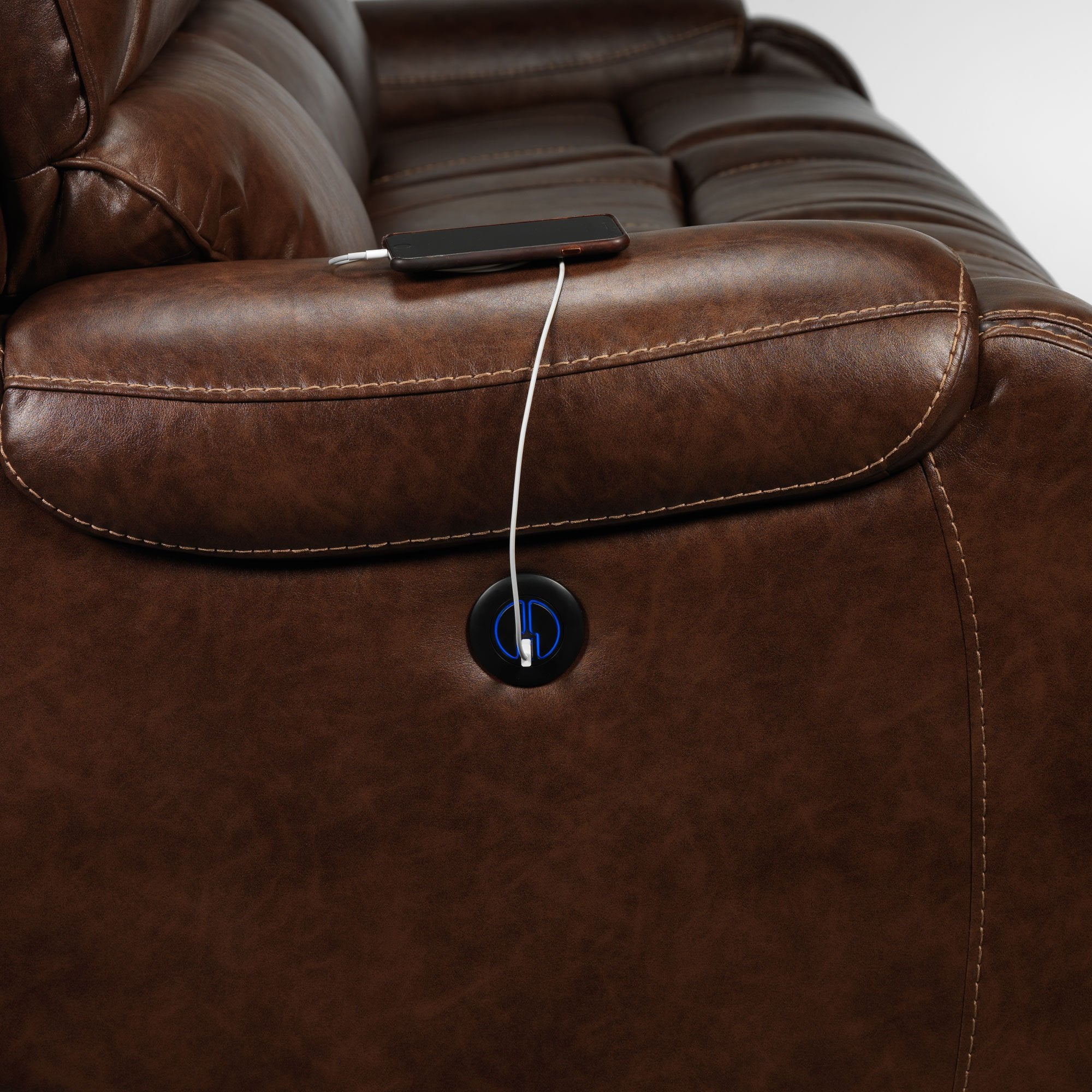 Jennings Power Reclining Loveseat - Mesquite Brown