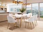 Nezh Elegant Dining Chair - Cream/Gold - Set of 2