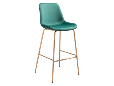 Billinton Bar Chair - Emerald Green/Gold