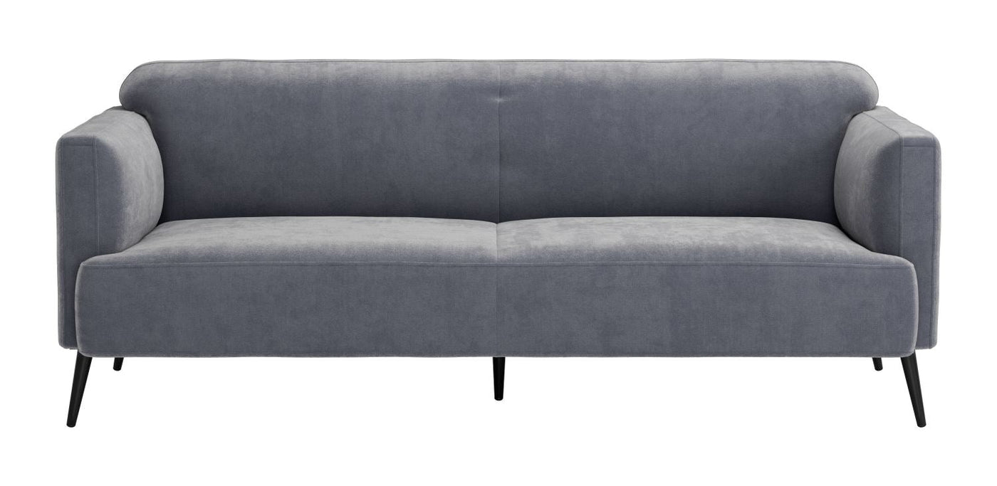Sagres Velvet Sofa - Washed Grey / Blue