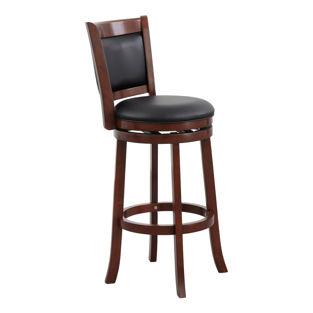 Cairo Bar Height Stool - Black, Brown Cherry
