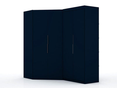 Oulu 2-Piece Modular Corner Wardrobe - Midnight Blue