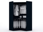 Oulu Semi-Open 3-Piece Modular Corner Wardrobe - Midnight Blue