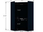 Oulu 3-Piece Modular Corner Wardrobe - Midnight Blue