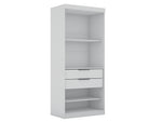 Oulu 2-Piece Modular Wardrobe - White