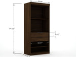 Oulu 2-Piece Modular Wardrobe - Brown