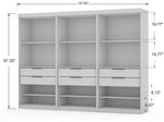 Oulu 3-Piece Modular Wardrobe - White