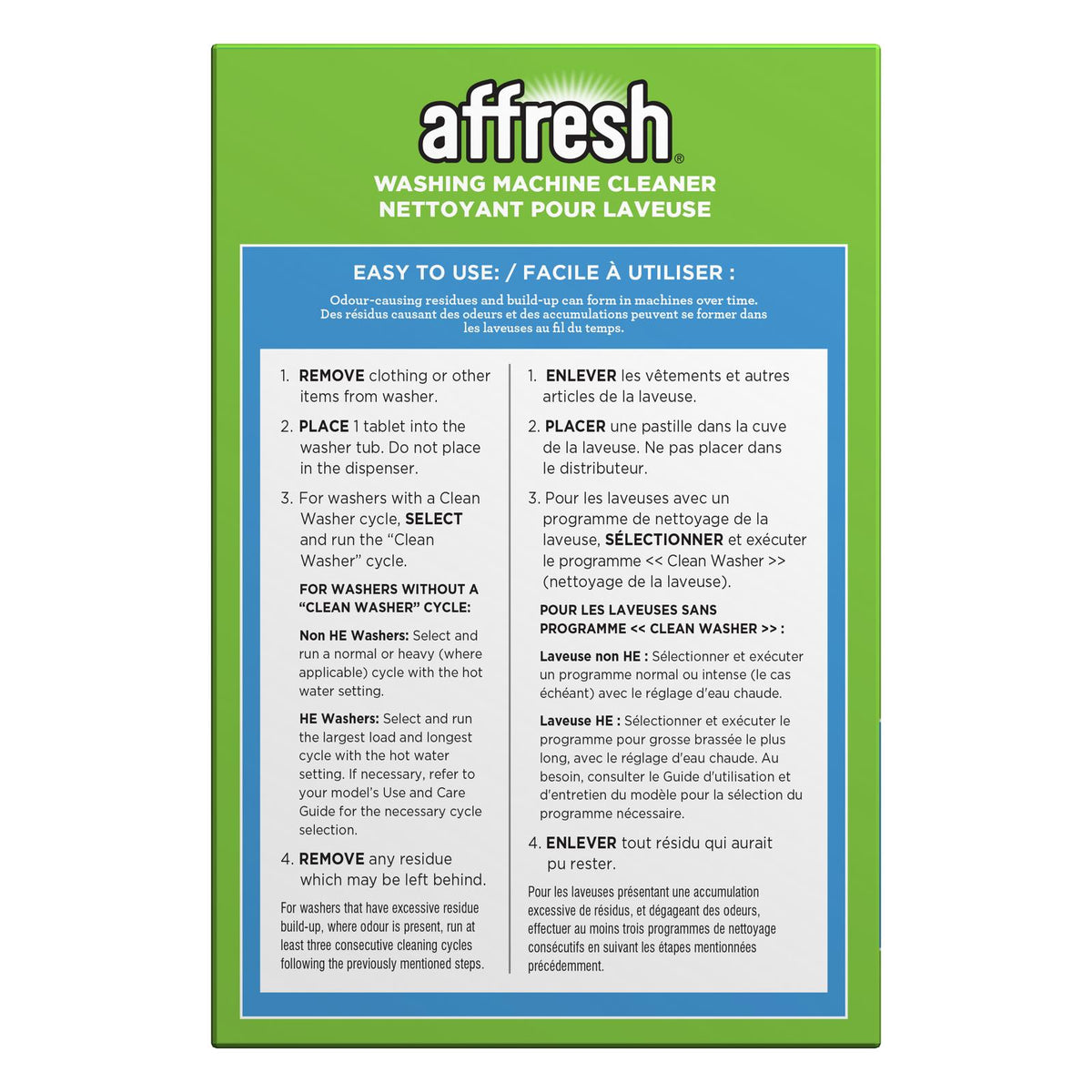 Affresh Washig Machine Cleaner Tablets (6 Count) - W10501250B