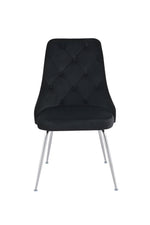 Plumeria Side Chair - Black, Chrome