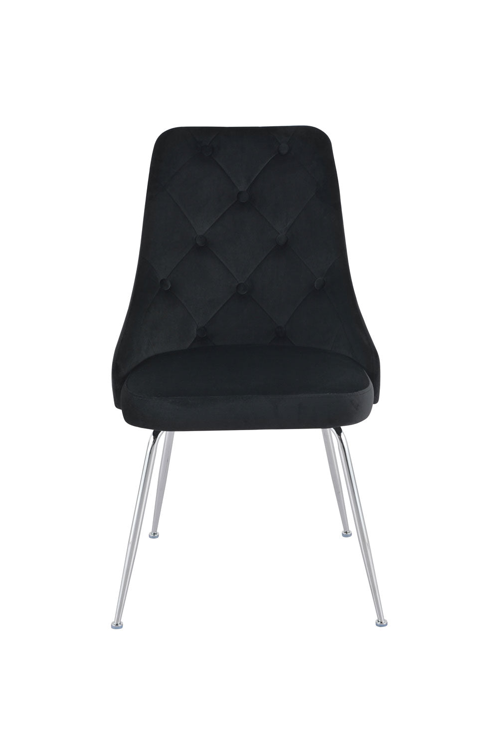 Plumeria Side Chair - Black, Chrome