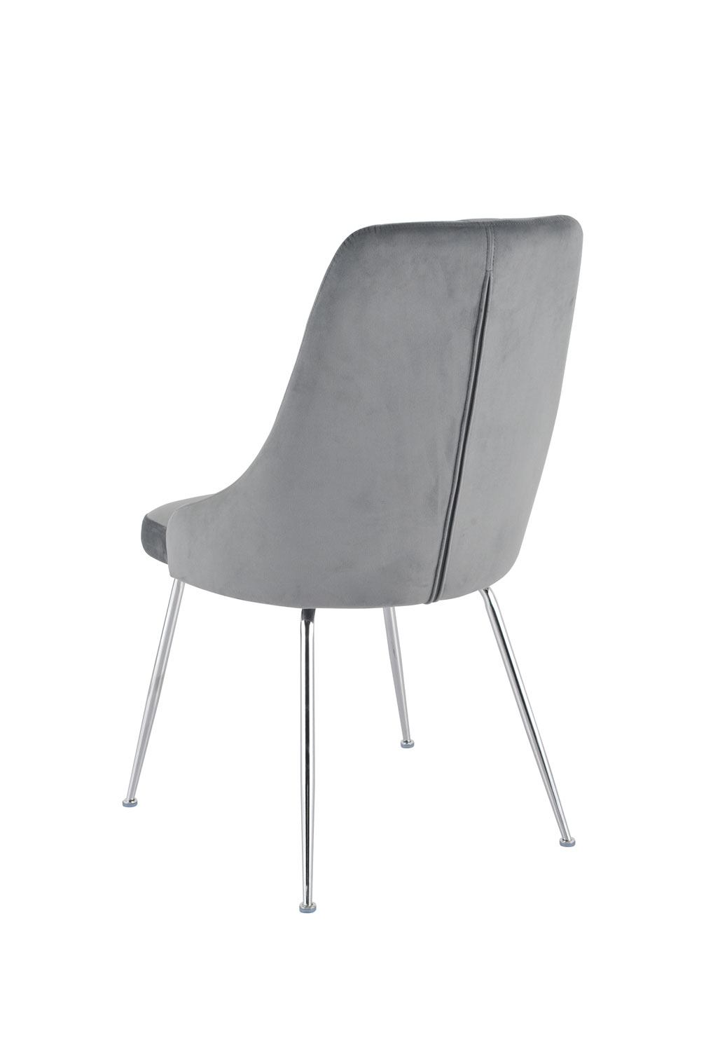 Plumeria Side Chair - Grey, Chrome