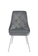 Plumeria Side Chair - Grey, Chrome