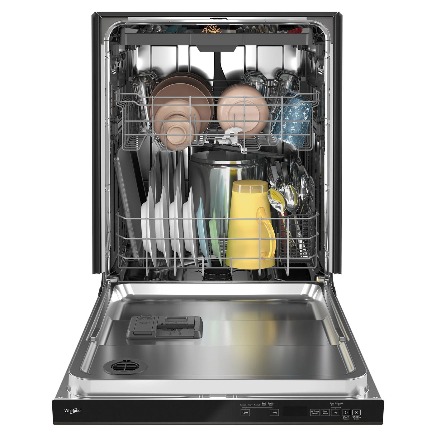 Whirlpool 24" Black Stainless Dishwasher with 3rd Rack (47 dBA) - WDTA50SAKV