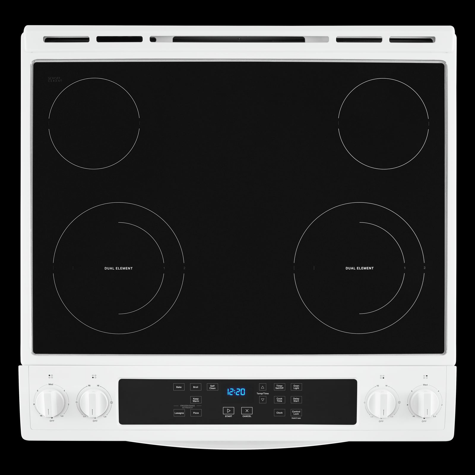 Whirlpool White Electric Range with Frozen Bake Technology (4.8 Cu.Ft) - YWEE515S0LW