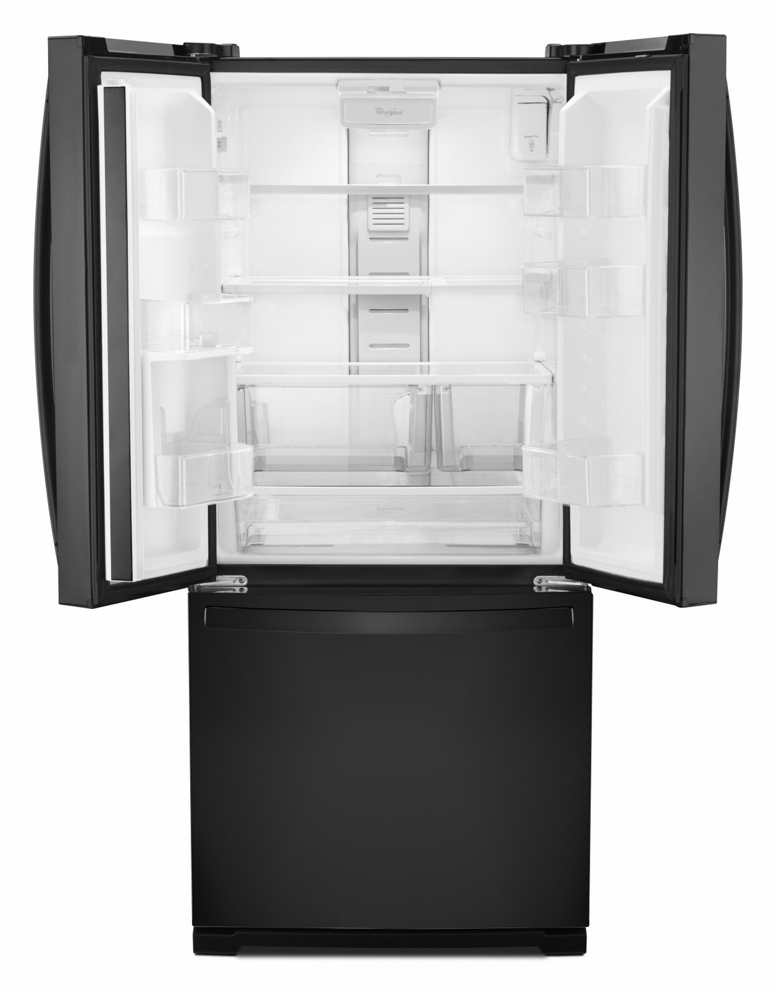 Whirlpool 30" 19.7 Cu. Ft. Fingerprint Resistant Black Stainless French Door Refrigerator - WRF560SEHV