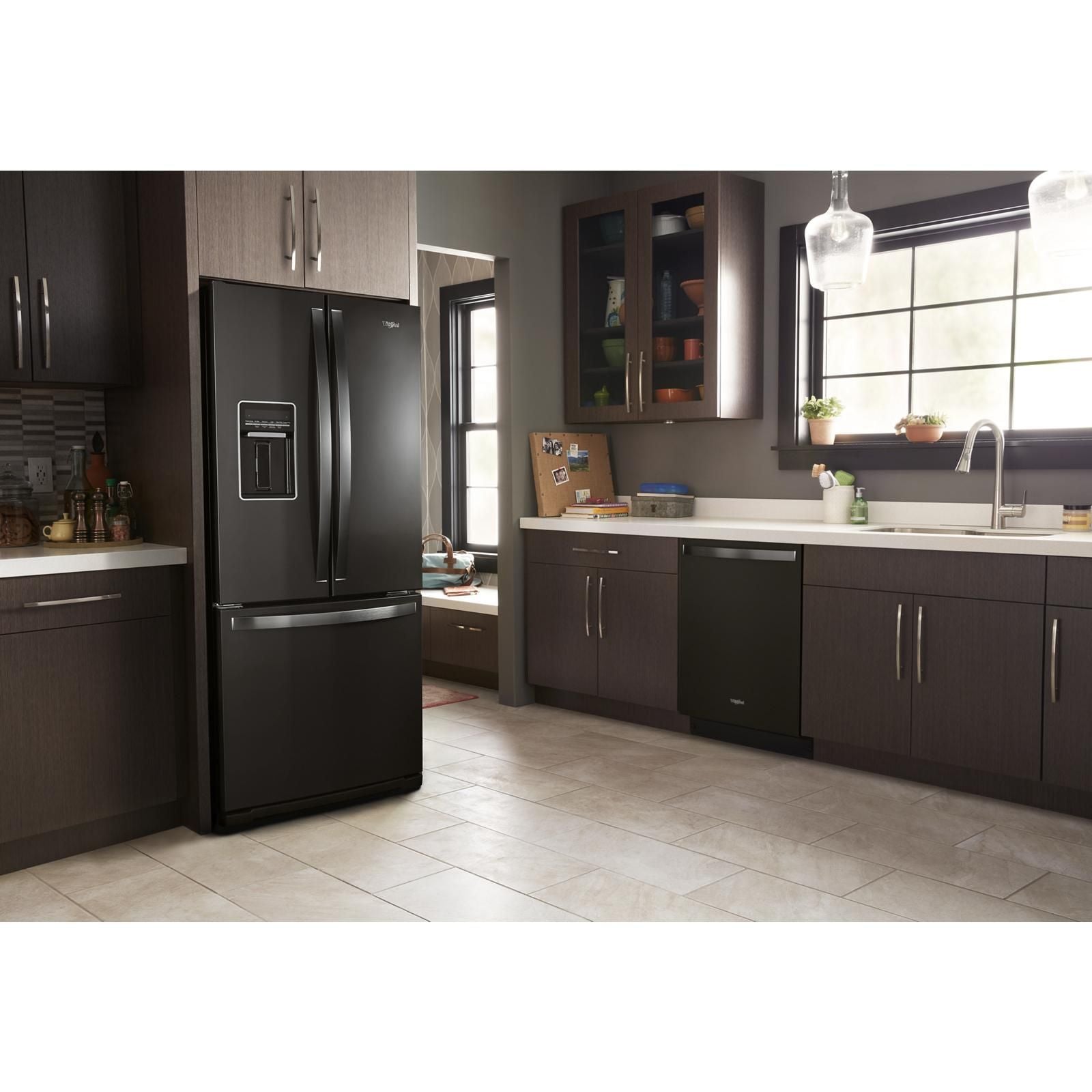 Whirlpool 30" 19.7 Cu. Ft. Fingerprint Resistant Black Stainless French Door Refrigerator - WRF560SEHV