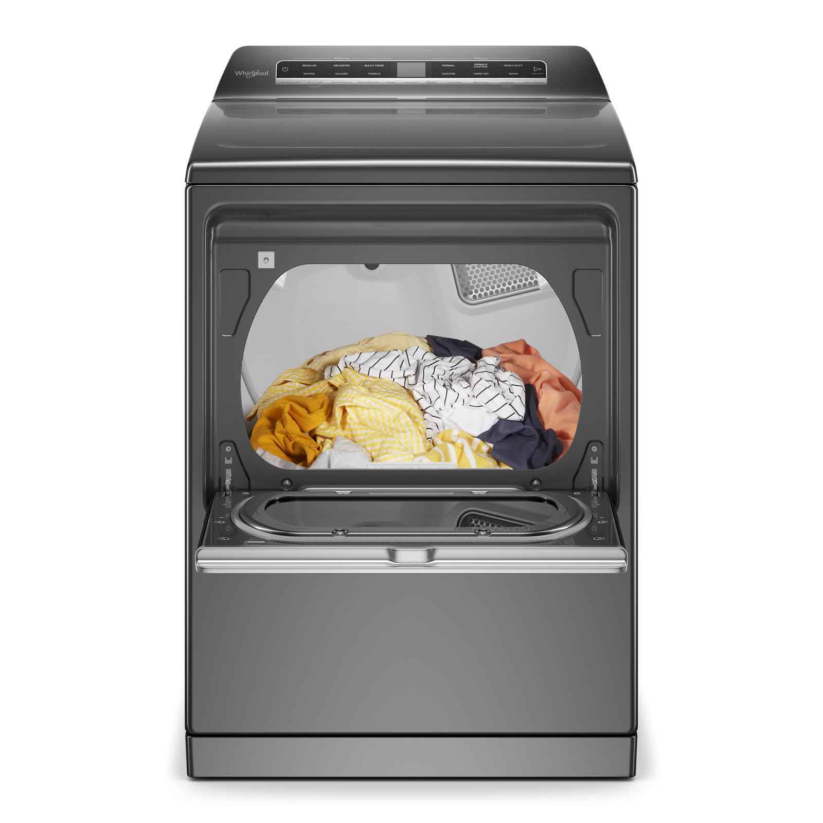 Whirlpool Chrome Shadow Smart Electric Dryer with Steam (7.4 cu.ft.) - YWED7120HC
