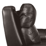 Stallion Leather Dual Power Reclining Sofa, Loveseat and Chair Set - Dark Grey