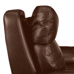 Stallion Leather Dual Power Reclining Sofa and Loveseat Set - Chestnut