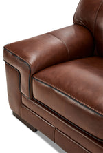 Stampede Leather Loveseat - Cognac