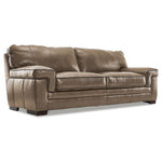 Stampede Leather Sofa and Loveseat Set - Buff