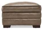 Stampede Leather Ottoman - Buff