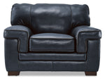 Stampede Leather Chair - Cobalt
