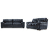 Stampede Ens. Sofa et causeuse en cuir – cobalt