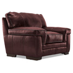 Stampede Leather Sofa and Chair Set - Salsa