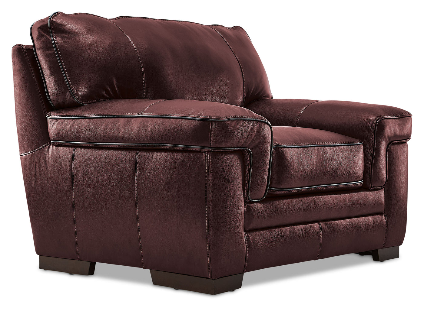 Stampede Leather Sofa and Chair Set - Salsa