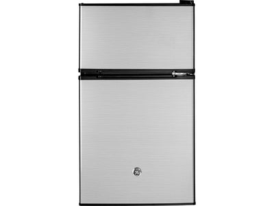 GE Réfrigérateur compact deux portes 3,1 pi³ acier inoxydable GDE03GLKLB