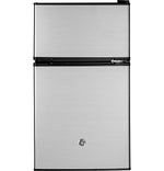GE Stainless Steel Double Door Compact Refrigerator (3.1 Cu. Ft.) - GDE03GLKLB