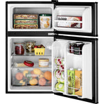 GE Stainless Steel Double Door Compact Refrigerator (3.1 Cu. Ft.) - GDE03GLKLB