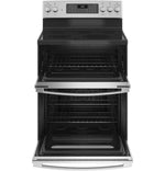 GE Stainless Steel 30'' Freestanding Double Oven Electric Range with Air Fry (6.6 Cu.Ft) - JBS86SPSS