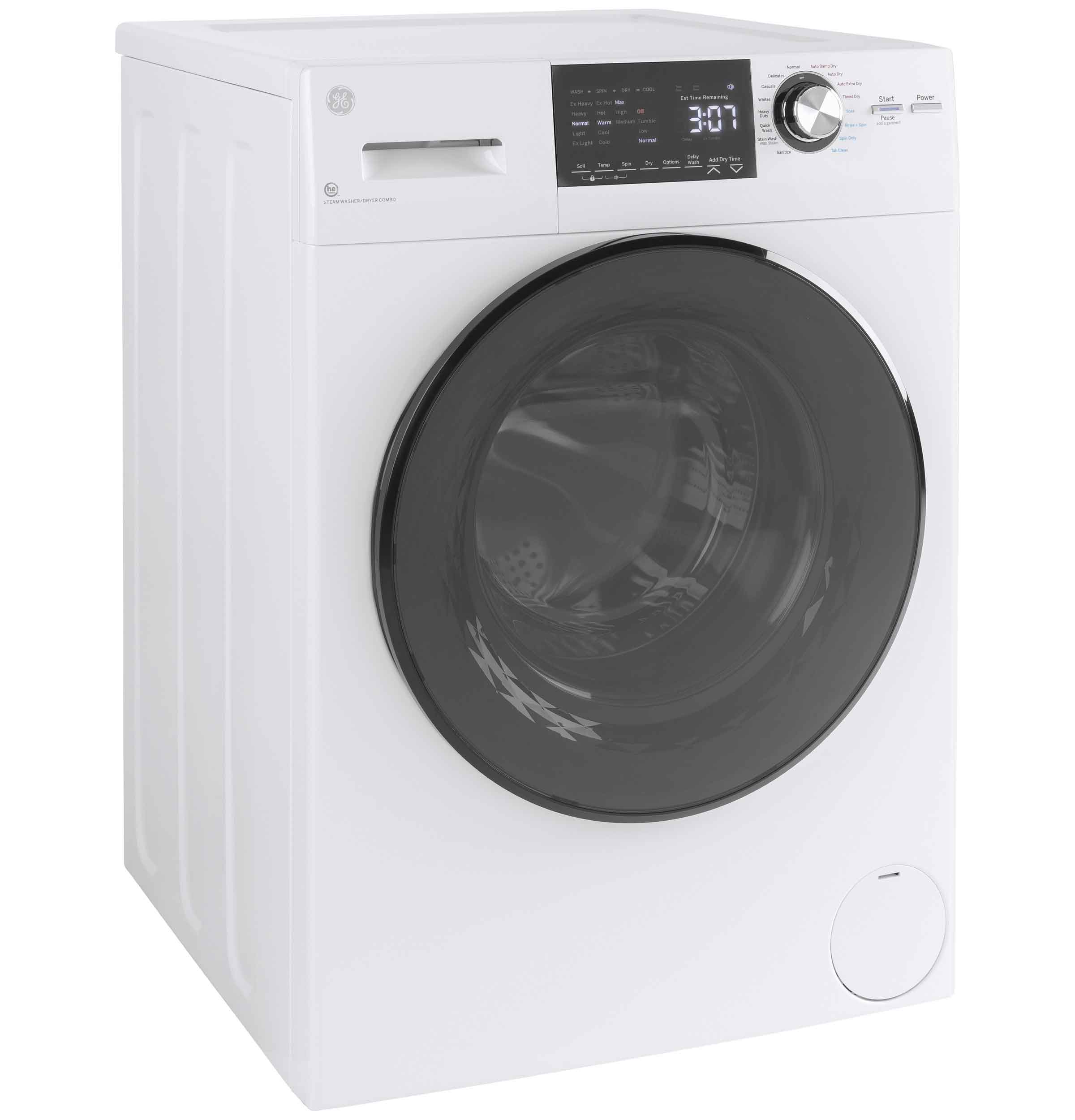GE 24" Front Load Washer/Condenser Dryer Combo (2.8 cu.ft.) - GFQ14ESSNWW