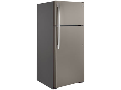 GE Réfrigérateur 17,5 pi³ avec congélateur en haut ardoise GTE18GMNRES