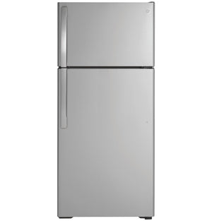 GE Réfrigérateur 16,6 pi³ de 28 po avec congélateur en haut acier inoxydable - GTE17GSNRSS